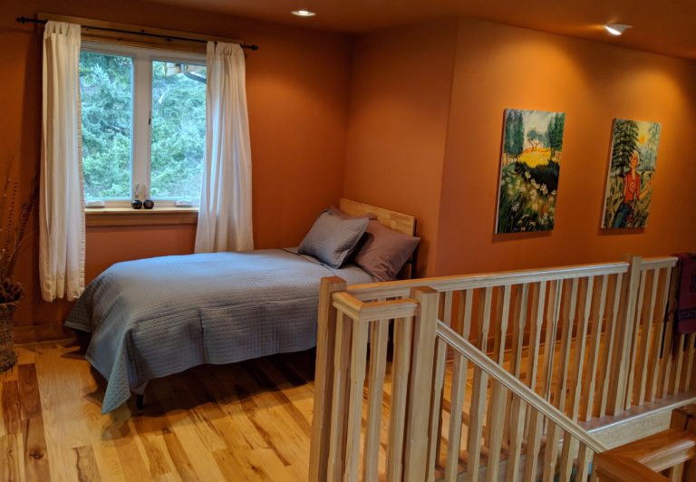 Upstairs twin bed